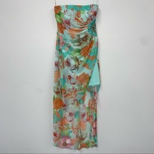 Tweeze Me Strapless Colorful Dress Size 5